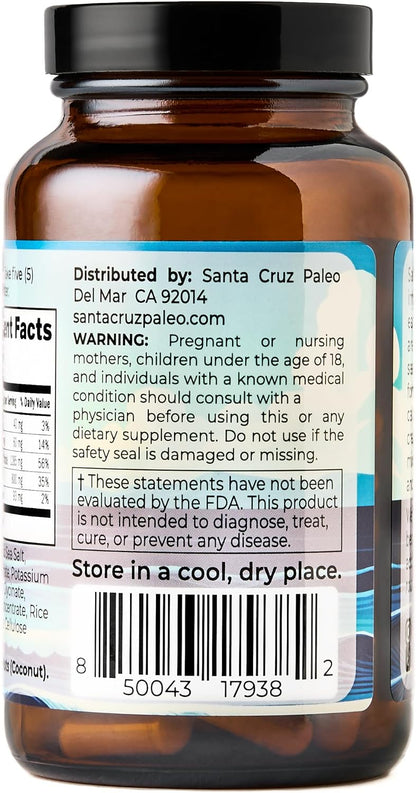 Santa Cruz Paleo Electrolyte Capsules for Hydration Support, Zero Sugar, Keto Friendly Magnesium Potassium Sodium Calcium Supplement, Paleo & Gluten Free, Travel Essentials, 150 Capsules