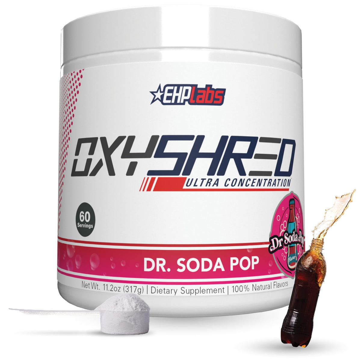 EHP Labs OxyShred Pre Workout Powder - Preworkout Powder with L Glutamine & Acetyl L Carnitine, Energy Boost Drink - Cosmic Blast, 60 Servings