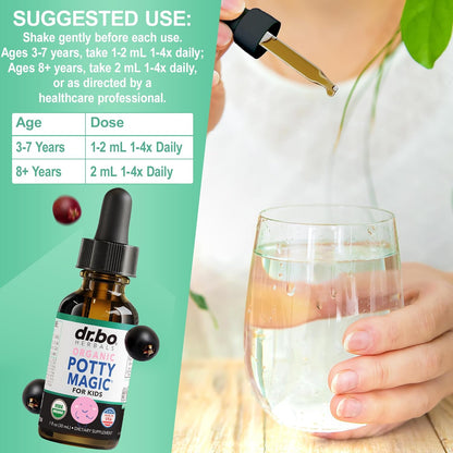 Constipation Relief for Kids Liquid Drops - Organic Potty Magic Toddler Constipation Relief, Senna & Prebiotic Fiber Fennel - Natural Liquid Fiber for Kids Digestive Support Supplement Children 1 oz