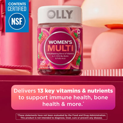 OLLY Women's Multivitamin, Supports Overall Wellness,* Biotin - 90 Count