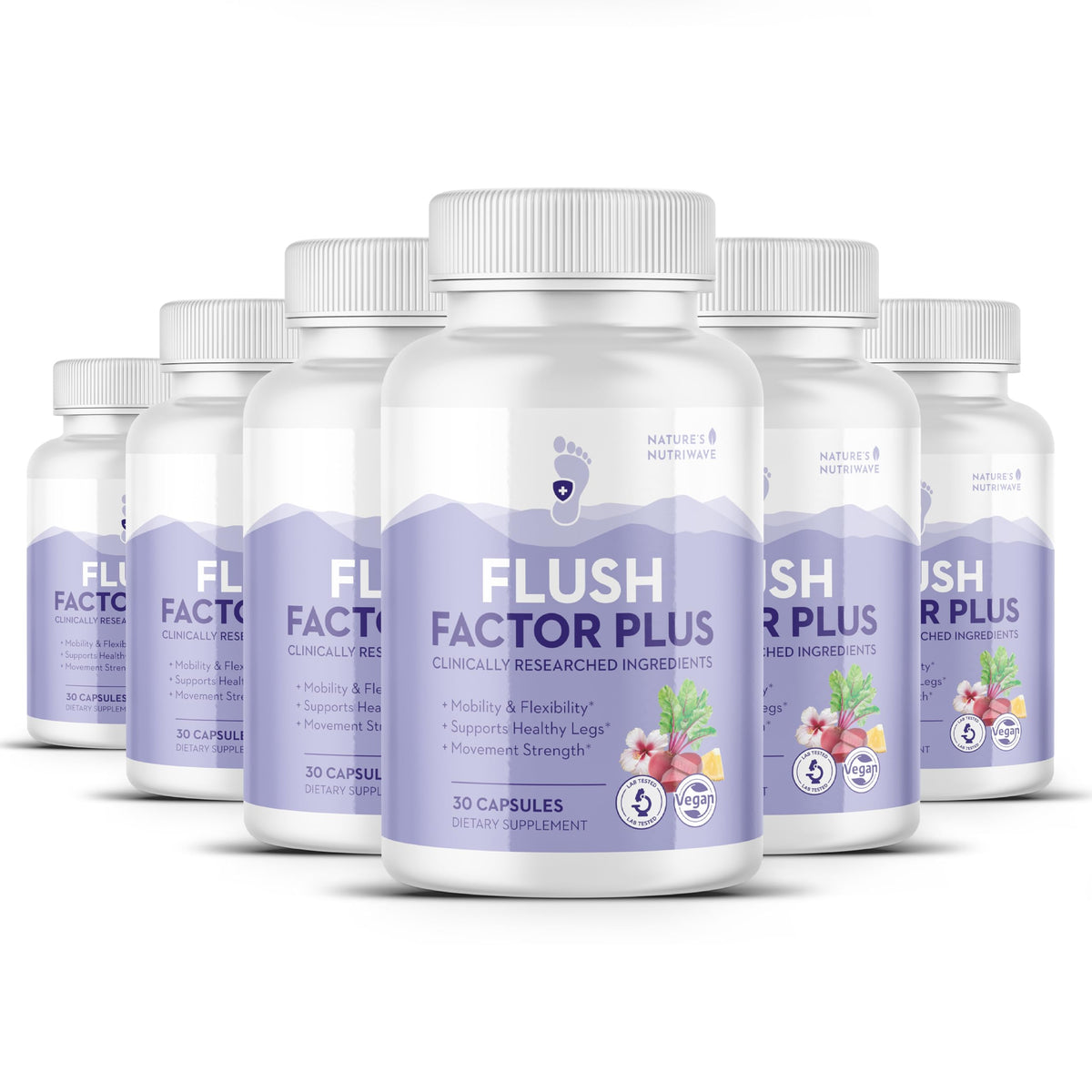 Flush Factor Plus – Original Formula – 30 Ct, 1 Month Supply | Original-formula capsules, plant-based | No Stimulants, Made in USA | Easy-to-swallow daily capsule