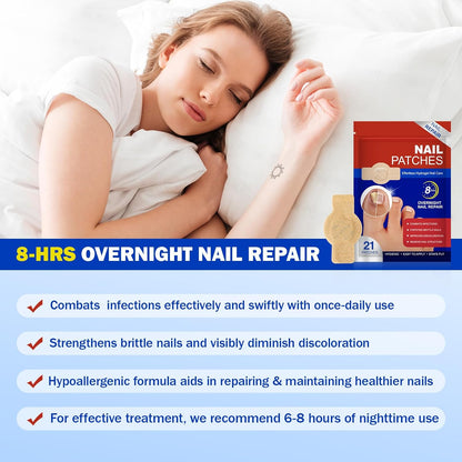 42pcs Toenail Care Patches for Dry, Weak & Cracked Nails, Deeply Moisturizing Nail Surface