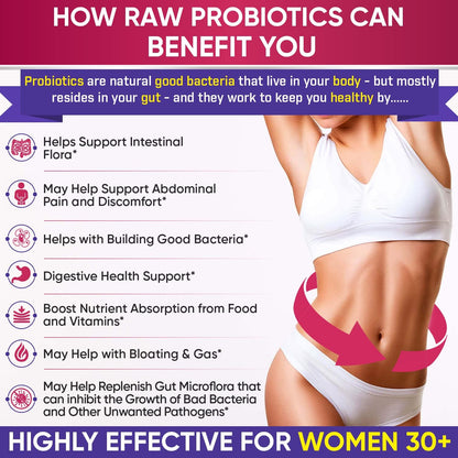 Wholesome Wellness Food Multivitamin for Women - Natural Multi Vitamins, Minerals, Organic Extracts + Dr. Formulated Raw Probiotics for Women 100 Billion CFUs with Prebiotics Bundle