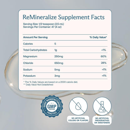 BodyBio ReMineralize - Essential Ionic Trace Minerals for Hydration & Detox | Over 72 Bioavailable Trace Minerals for Rapid Absorption
