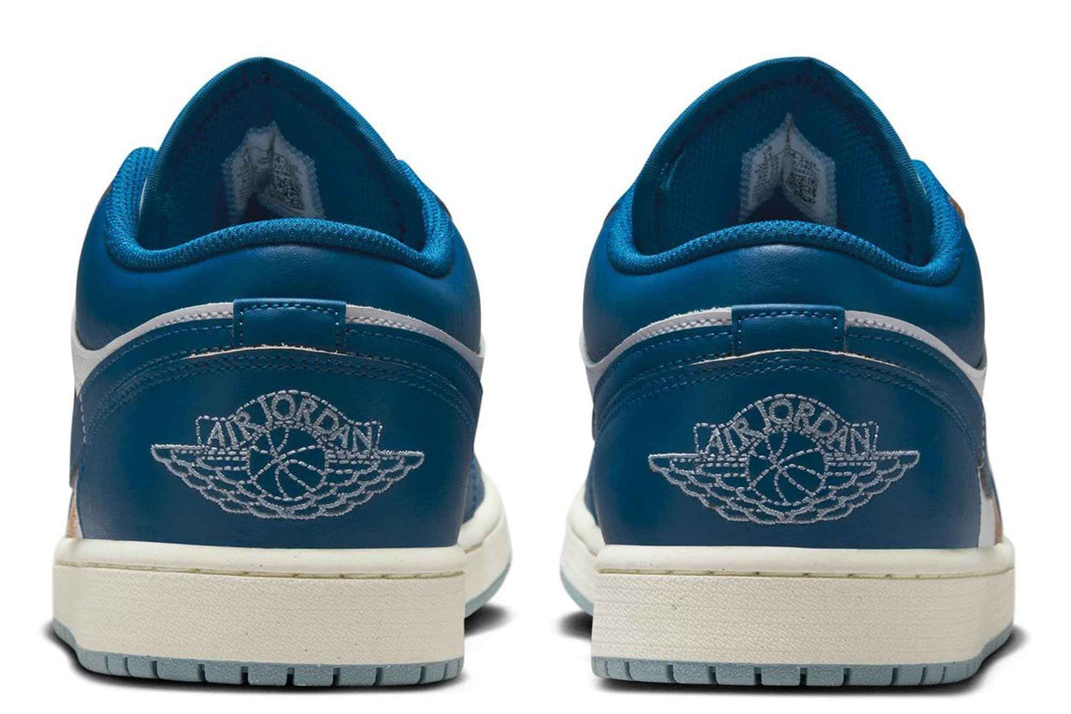 NIKE Air Jordan 1 Low SE Men's Shoes (FN5214-141, White/Blue Grey/Sail/Industrial Blue) Size 13