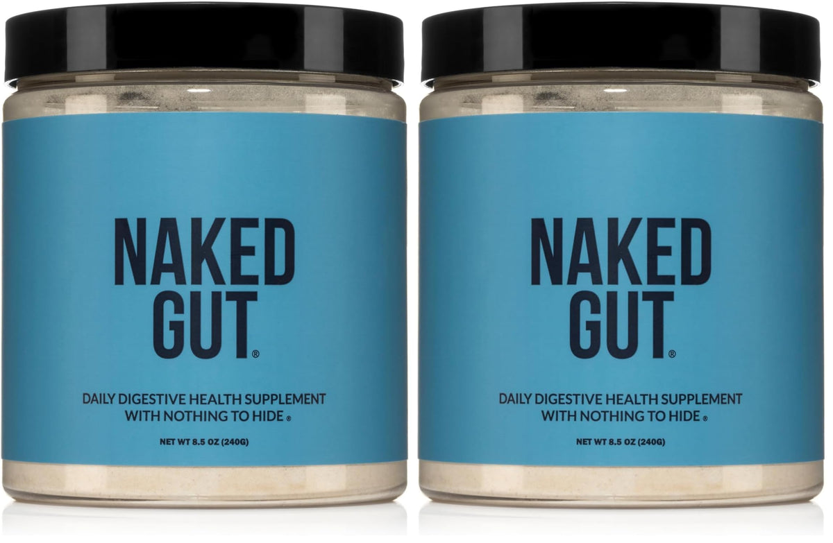 NAKED Gut - Daily Gut Health Supplement - Natural Gut Health Powder for Gut Cleanse, Digestive Support, GMO-Free, Soy-Free, Gluten-Free, Vegan and Hypoallergenic, 40 Servings