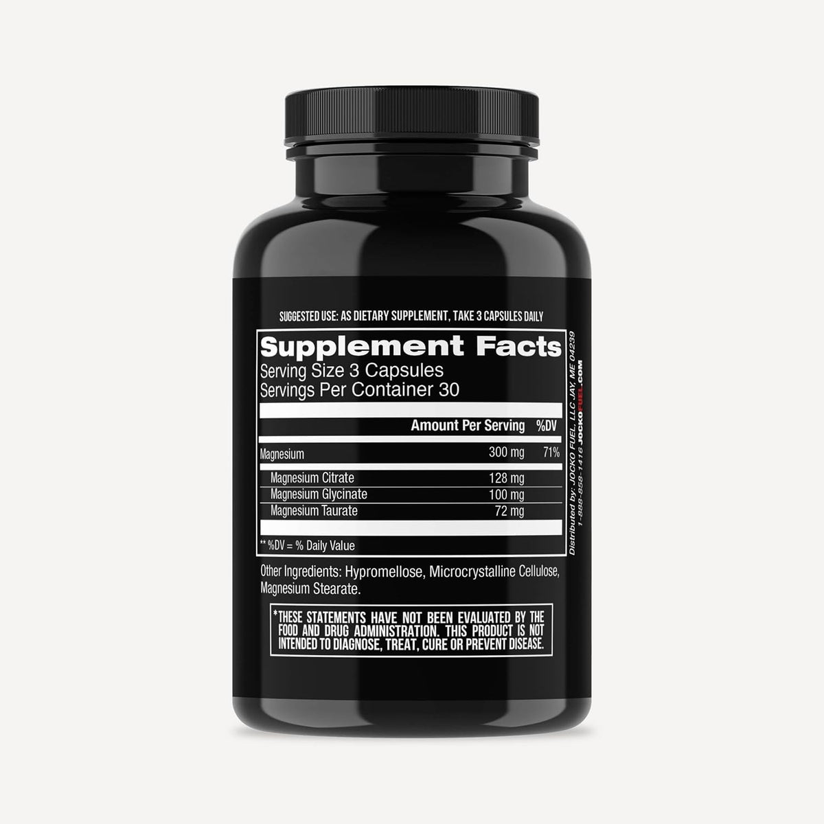 Jocko Fuel Magnesium Complex Supplement - Magnesium Glycinate, Citrate, & Taurate Capsules Dietary Supplement for Muscle Recovery & Relaxation, Heart, Nerve, Bone Support, & Sleep 30-Day Supply