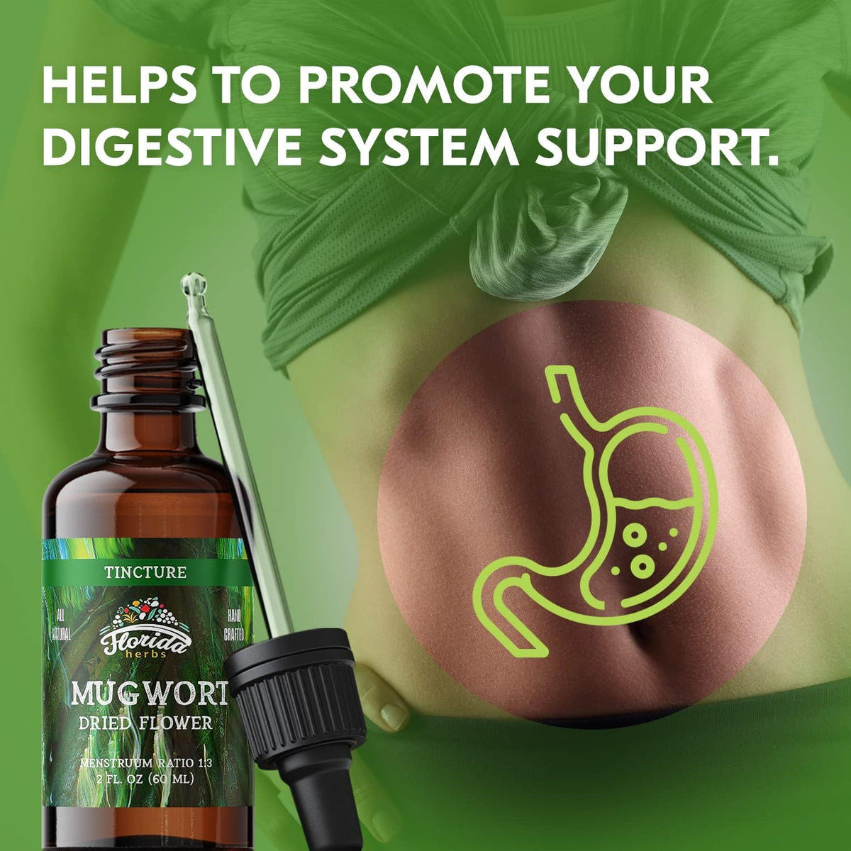 Mugwort Extract Liquid Drops – Organic Relaxation, Sleep Support Drops – Natural Mugwort Tincture - Made in USA - 2 Fl Oz