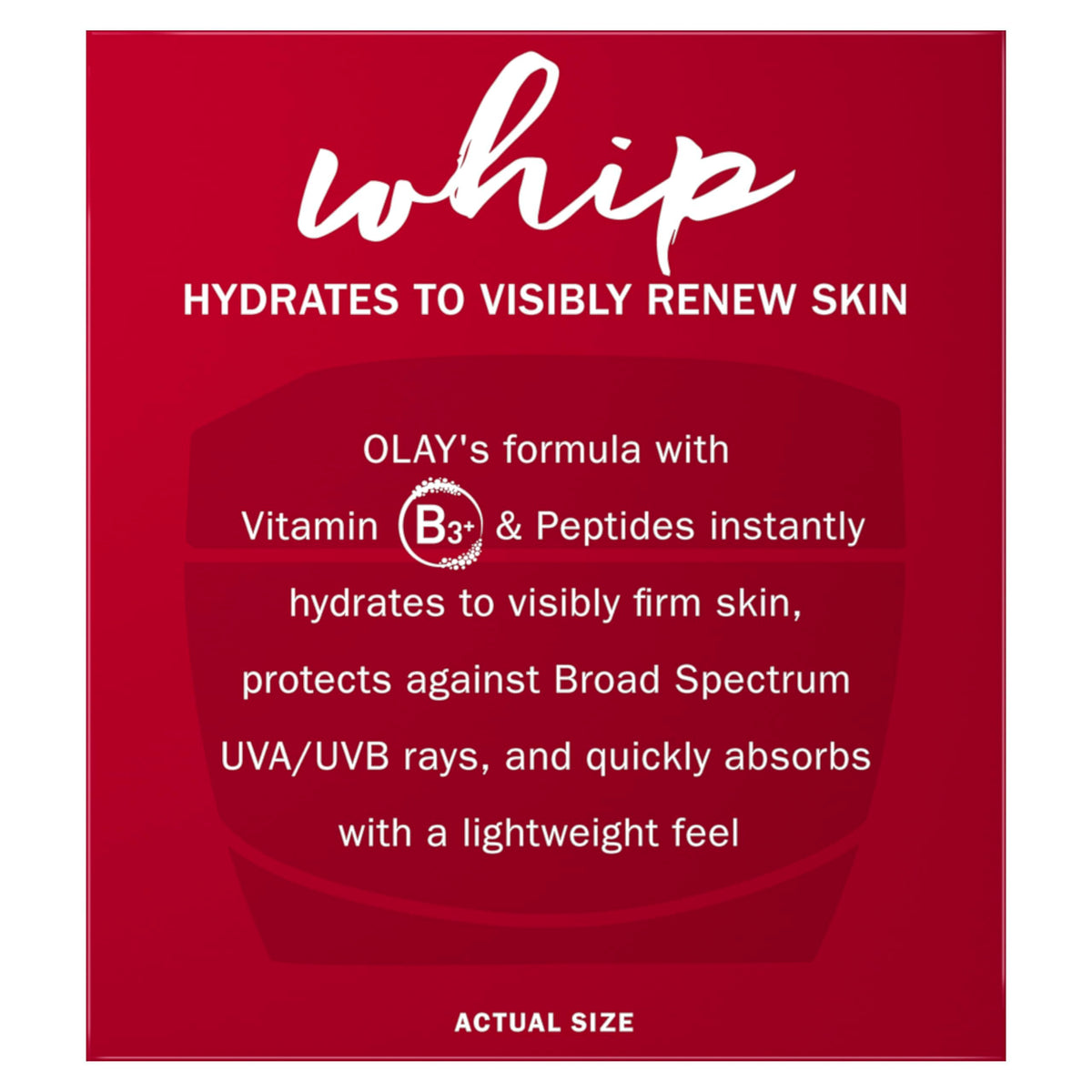Olay Regenerist Whip Face Moisturizer Cream with Sunscreen SPF 25, 1.7 oz