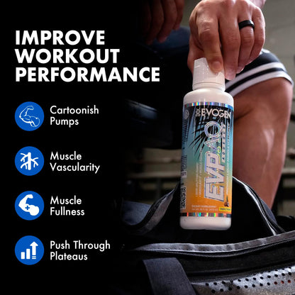 Evogen EVP AQ Liquid Glycerol | Muscle Volumizer | Unflavored | 16 Fl Oz | S7 nitric oxide blend with betaine anhydrous for pumps, vascularity, fullness and hydration; low-stim and clean