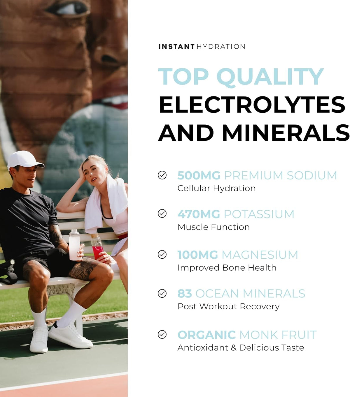 Instant Hydration Electrolytes Powder Packets - Variety Pack - Zero Sugar - Keto, Vegan, Gluten-Free, Non-GMO - Boost Recovery, Brain Function, Muscle & Tissue Health - 12 Sticks