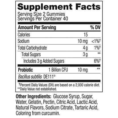 OLLY Probiotic Gummy, 1 Billion CFUs, Immune and Digestive Support, Chewable Probiotic Supplement, Mango, 80 Count