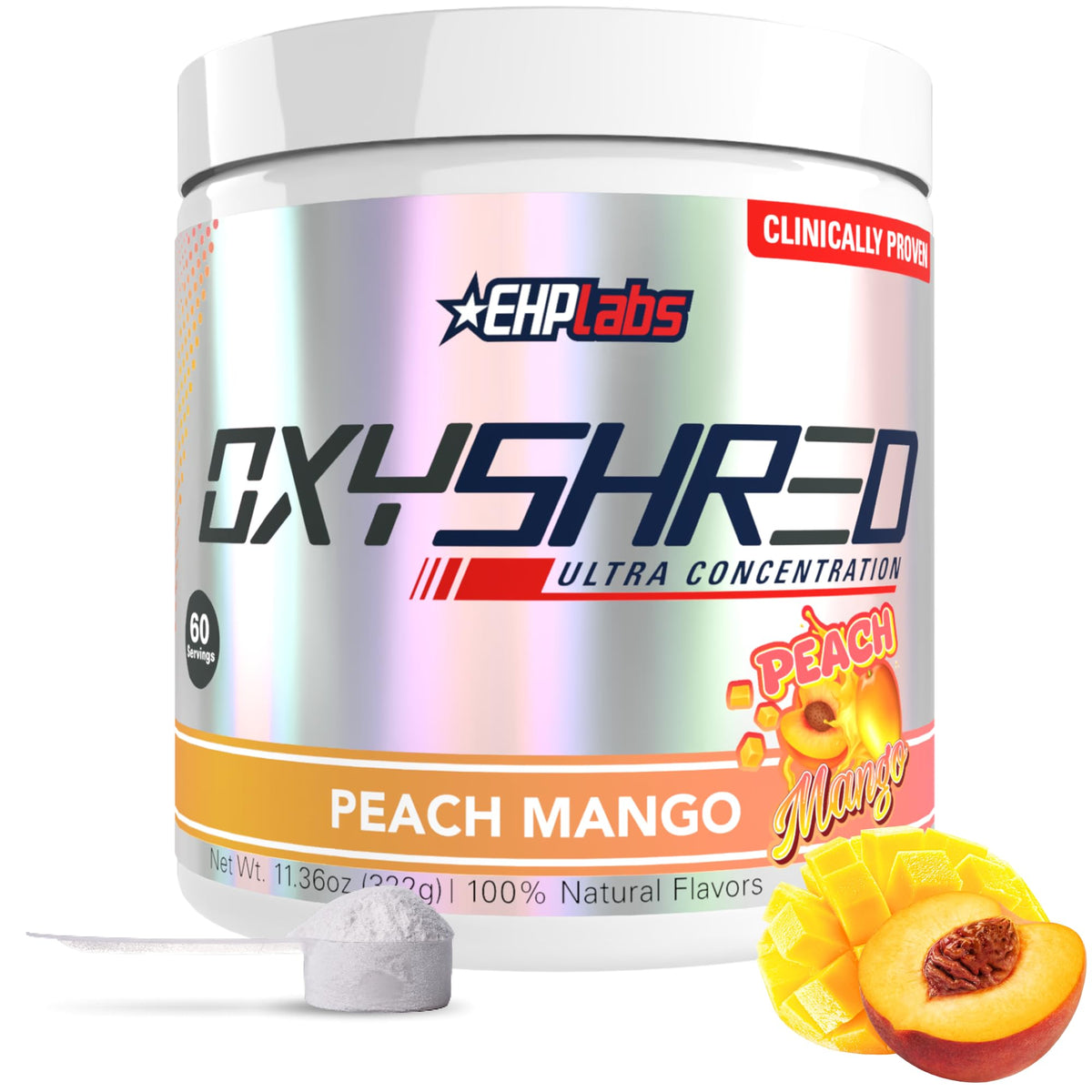 EHP Labs OxyShred Pre Workout Powder - Preworkout Powder with L Glutamine & Acetyl L Carnitine, Energy Boost Drink - Cosmic Blast, 60 Servings