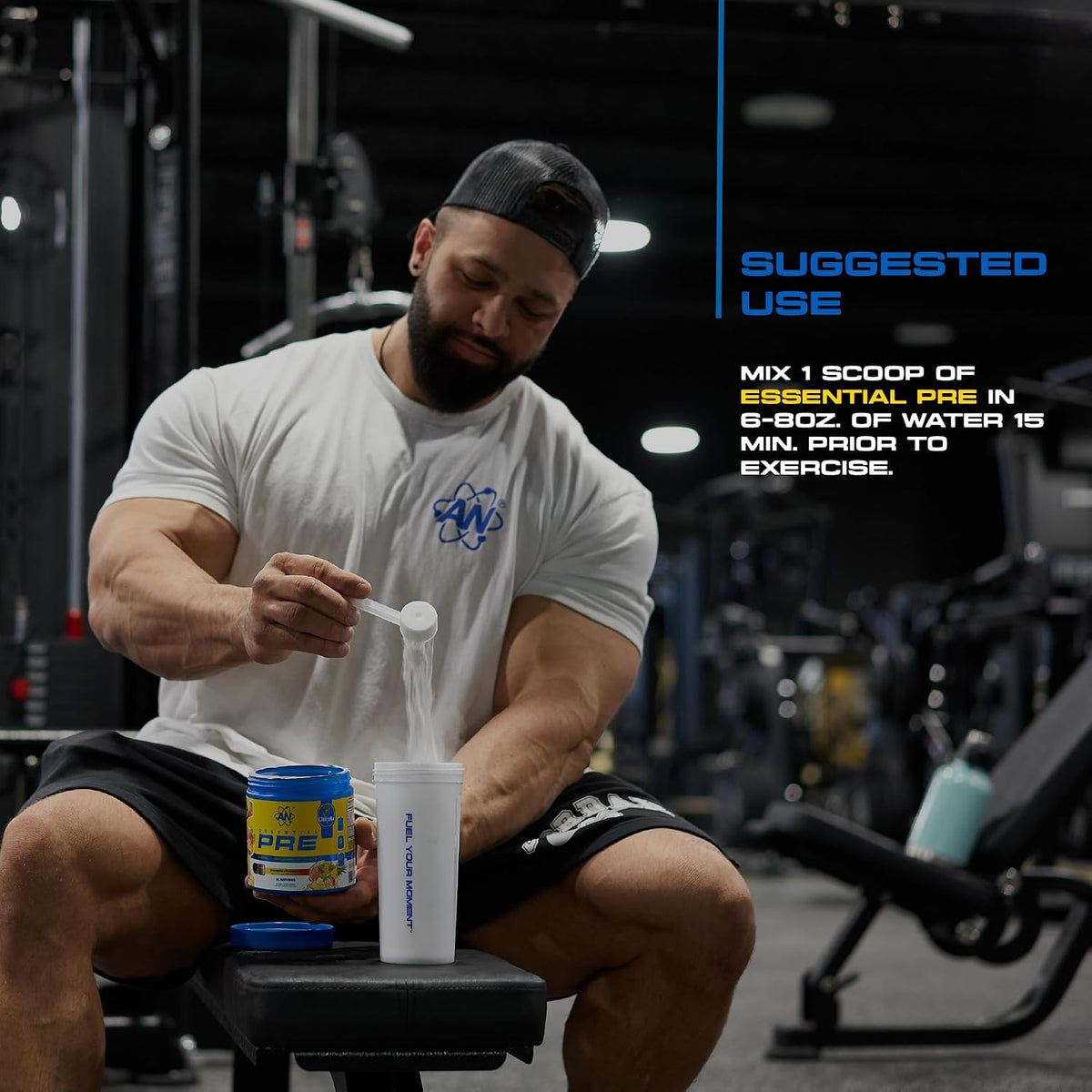 an Essentials Pre-Workout | Preworkout Energy Drink Mix | 200mg Caffeine | Creatine, Beta Alanine & Citrulline | Energy Supplement for Men & Women | Chiquita Pineapple Strawberry | 30 Servings