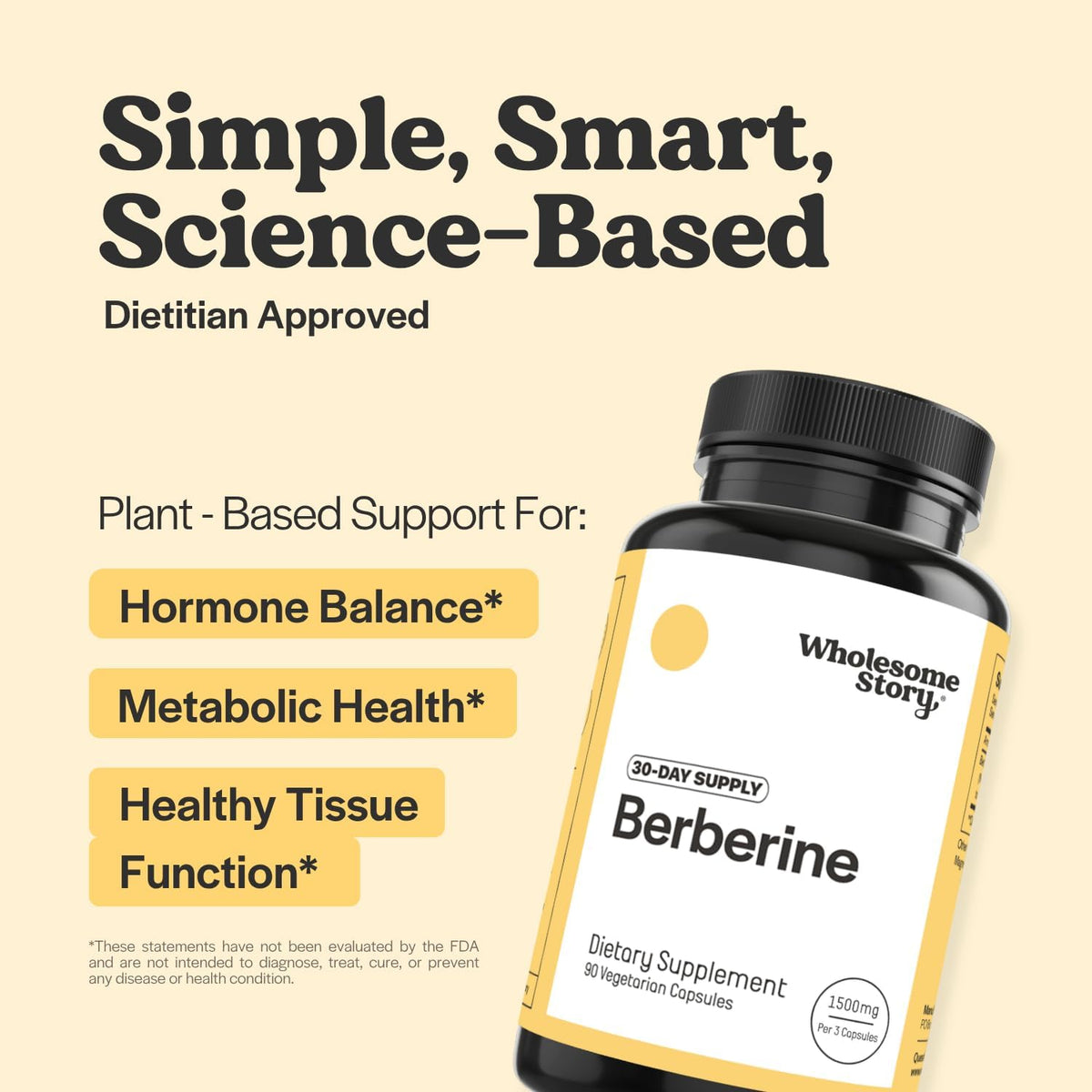 Berberine Supplement 1500mg | Berberine 500mg Per Capsule | 97% Standardized Purity | Supports Metabolic Profiles & Hormonal Balance | 90 Berberine HCL Capsules | Berberine Supplements 30-Day Supply