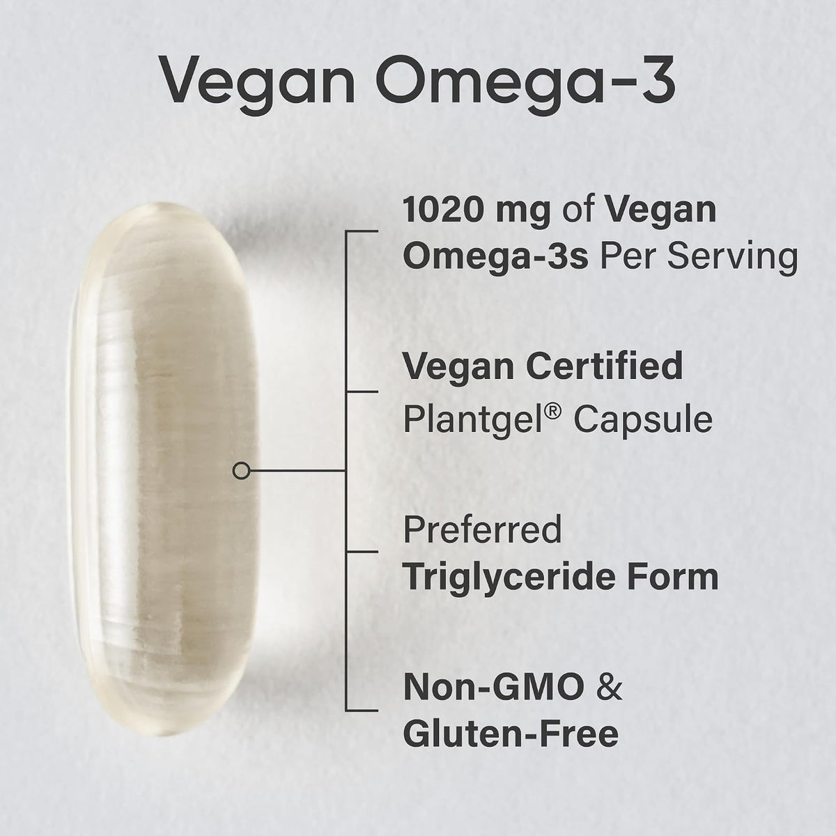Sports Research Vegan Omega-3 Fish Oil Alternative from Algae Oil - Highest Levels of Vegan DHA & EPA Fatty Acids | Non-GMO Tested & Vegan Certified - 60 Veggie Softgels (Carrageenan Free)