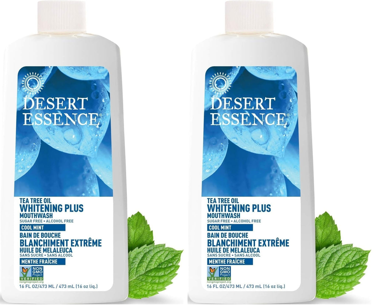 Desert Essence Mouthwash, Tea Tree Whitening Mint, 16 Fluid Ounce