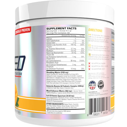 EHP Labs OxyShred Pre Workout Powder - Preworkout Powder with L Glutamine & Acetyl L Carnitine, Energy Boost Drink - Cosmic Blast, 60 Servings