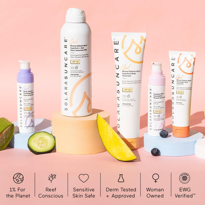Solara Suncare - Go! Daily Defense Soothing Face Sunscreen (1.7 fl oz) | Mineral Non-Nano Zinc Oxide SPF 30 | Lightweight, Safe For Sensitive & Acne-Prone Skin | Vegan, Cruelty Free