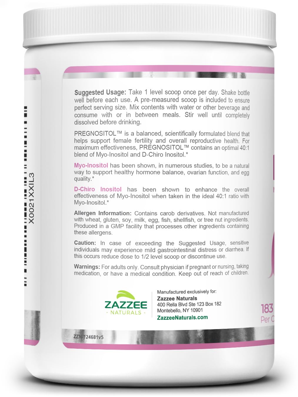 Zazzee PREGNOSITOL Powder and Extra Strength Prenatal Multi Complex