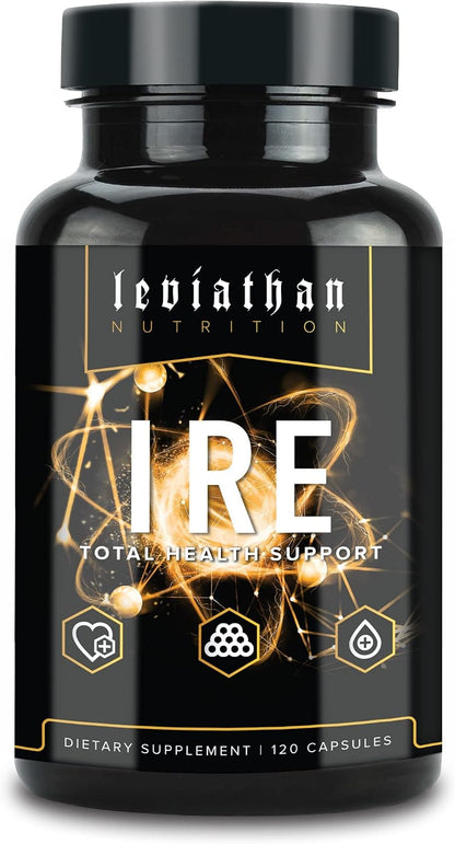 Leviathan IRE Complete Health Support - Overall Health & AntiOxidant Support with Longvida® Optimized Turmeric Curcumin, Grape Seed, Berberine, Arjuna, and Resveratrol