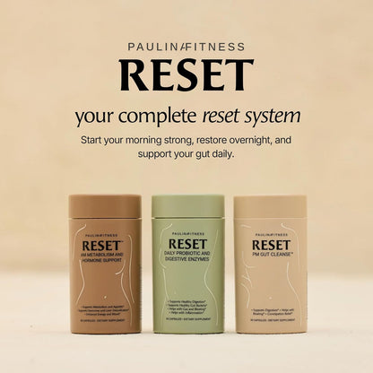 Paulina FITNESS Reset Daily Probiotic + Prebiotic Gut Reset for Women | Plant Digestive Enzymes Support Bloating Relief, Weight Management & Gut Health, Vegan, Unflavored, 30-Day Supply