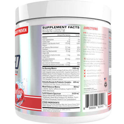 EHP Labs OxyShred Pre Workout Powder - Preworkout Powder with L Glutamine & Acetyl L Carnitine, Energy Boost Drink - Cosmic Blast, 60 Servings