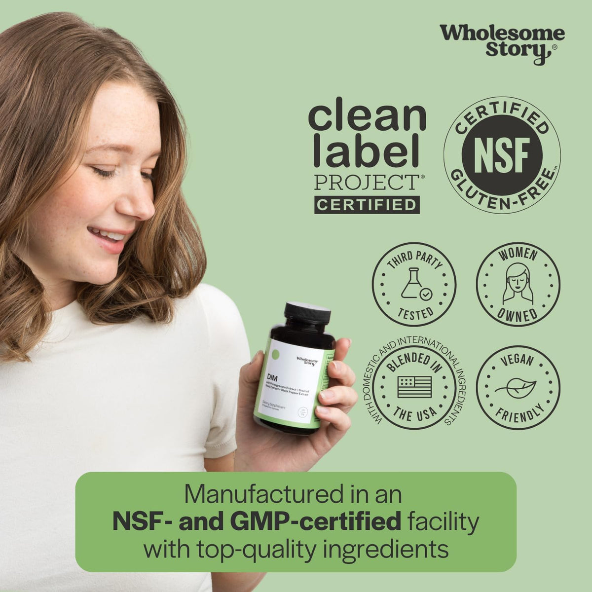 DIM Supplement Women | DIM SGS | Pomegranate, Broccoli and Black Pepper Blend | Estrogen & Hormone Balance for Women | Cell and Tissue Health | 60-Day Supply | Clean Label Project Certified