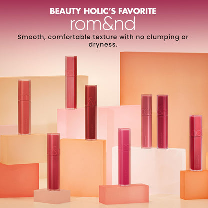 rom&nd OVEEER Shade Series Blur Fudge Tint | Silky Matte Lipstick for Velvety Smooth Lips | Long-Lasting Stain, Wrinkle Blurring, Moisturizing Formula | 16 Burnt Orange | Lip Stain Long Lasting Waterproof | Buildable Matte Blurred Finish | Hydrating Lip S
