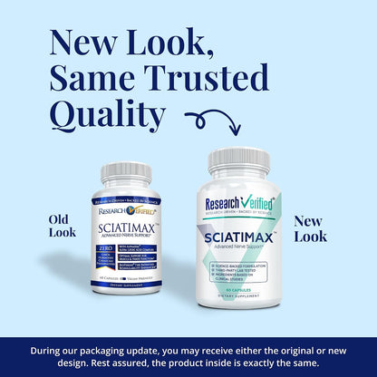 Research Verified Sciatimax – Sciatica & Nerve Support with B Vitamins, Magnesium, Corydalis, Boswellia & Alpha Lipoic Acid – 60 Vegan Capsules