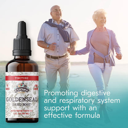 Goldenseal Tincture 2 oz – Organic Herbal Extract | Alcohol Free | Vegan Herbal Drops - Made in USA