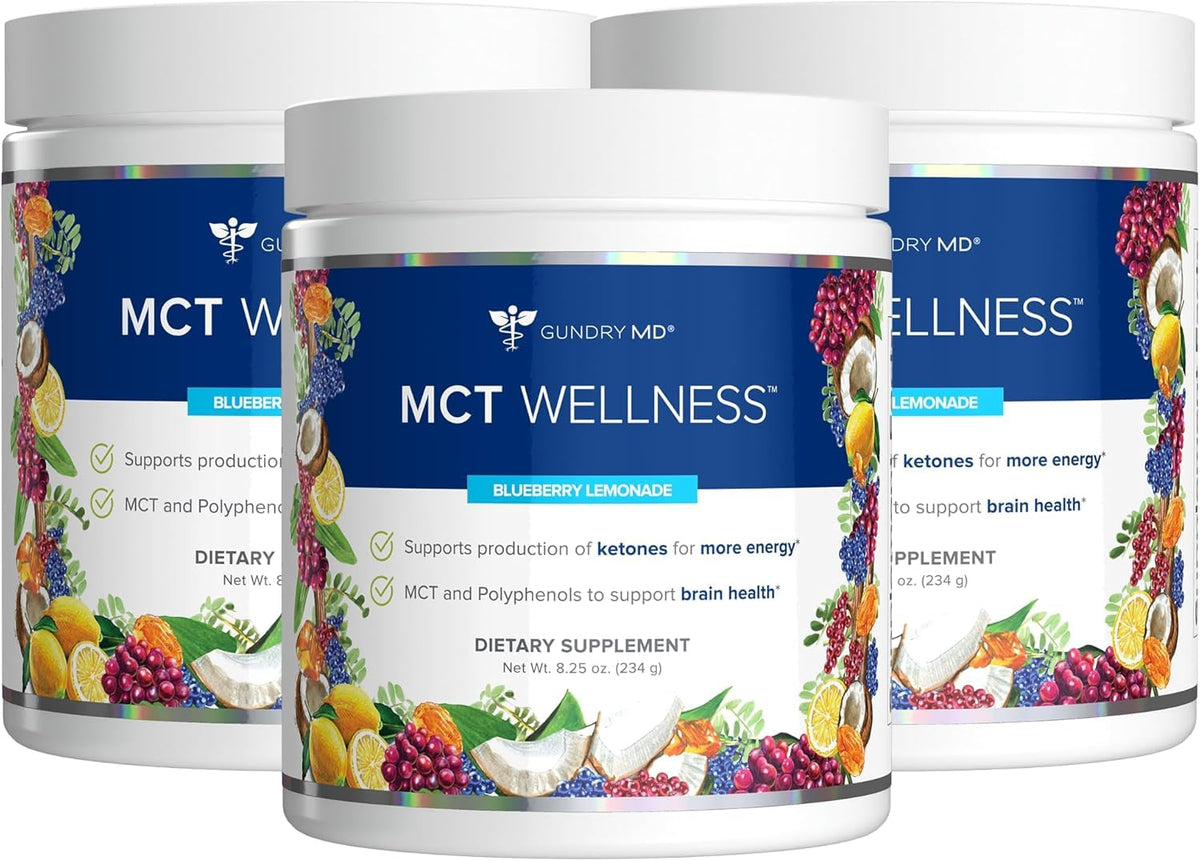 Gundry MD® MCT Wellness Powder, Watermelon Lemonade Flavor, 30 Servings | Support Energy, Ketone Production and Brain Health, Keto Friendly