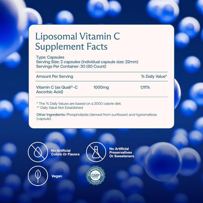 BodyBio Liposomal Vitamin C - High Absorption for Immune & Cellular Health | Pure Ascorbic Acid with Maximum Absorption
