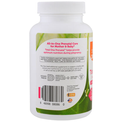 Zahler Total One Prenatal, Essential Once-Daily Prenatal, 90 Capsules