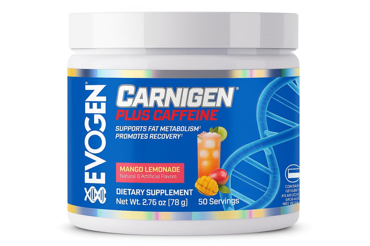 Evogen Carnigen Supports Energy and Metabolism | Raspberry Lemonade | 50 Servings