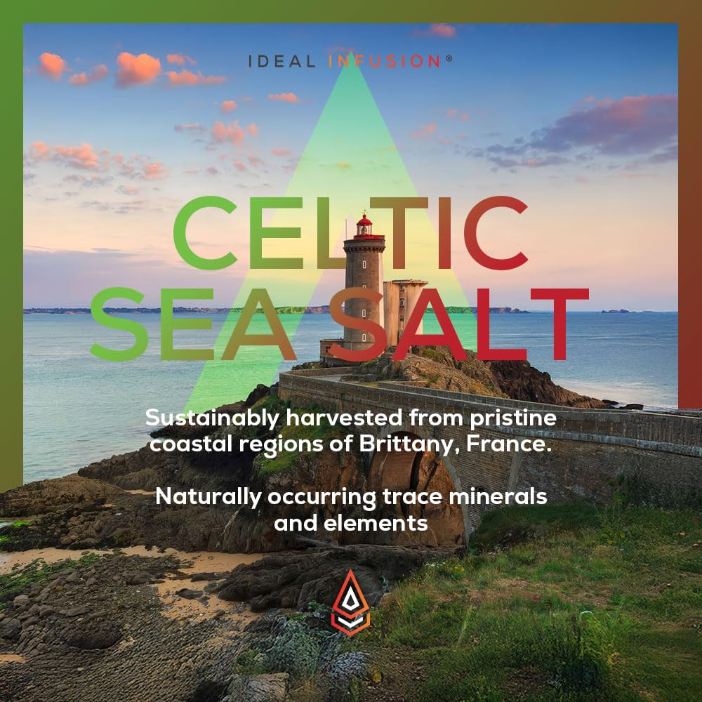 Celtic Sea Salt Electrolyte Powder: Magnesium Glycinate & Taurate - Ionic Trace Minerals & Potassium Hydration Booster - Zero Sugar, 30 Servings - Blood Orange Bolt