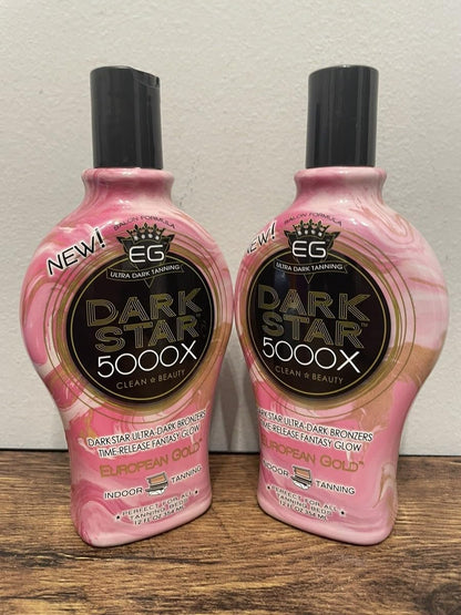 European Gold Dark Star 5000X Indoor Tanning Lotion for Tanning beds, 12 fl oz