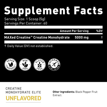 Kaged Creatine Monohydrate Micronized Powder | Unflavored | Muscle Building & Recovery | 5000 mg Per Serving | Vegan, Gluten Free, Easily Digestible | Supplements for Men & Women | 100 Servings