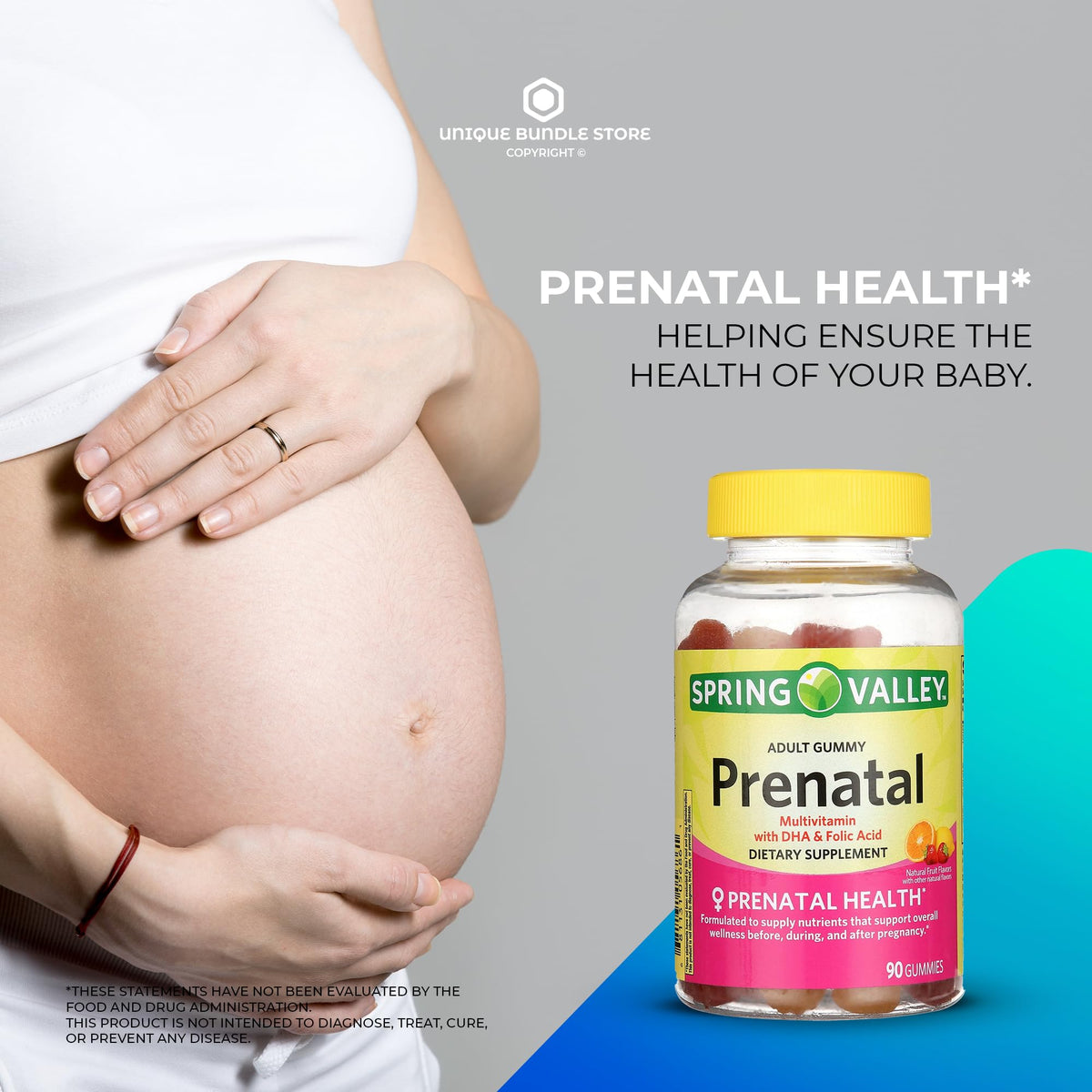 Spring Valley, Prenatal Vitamins Gummies, 90 Count with DHA and Folic Acid