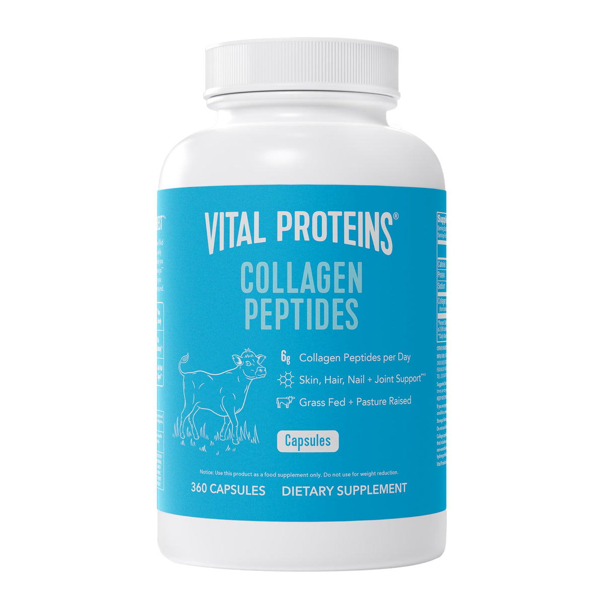 Vital Proteins Collagen Peptides Capsules for Women, Collagen Supplement 360 Capsules
