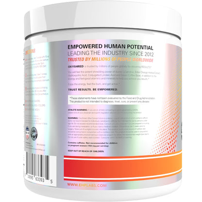 EHP Labs OxyShred Pre Workout Powder - Preworkout Powder with L Glutamine & Acetyl L Carnitine, Energy Boost Drink - Cosmic Blast, 60 Servings