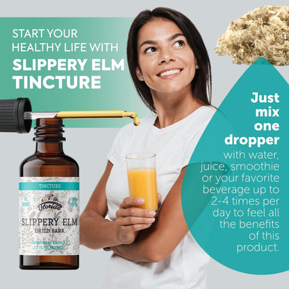 Slippery Elm Tincture 2 oz (60 ml) | Premium Alcohol-Free Herbal Extract from Ulmus Rubra | Liquid Botanical Supplement | Traditional Soothing Mucilage Formula | Made in USA