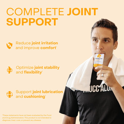 Healthycell Joint Health & Mobility Daily Liquid Supplement - 30 Gel Packs | Joint Support Supplement, Inflammation Response, Cartilage & Flexibility with Curcumin, Glucosamine & Chondroitin