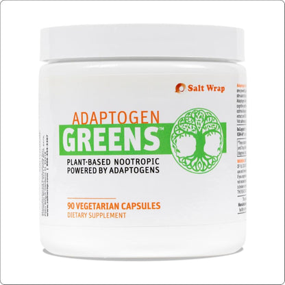 Adaptogen Greens - Mind-Body Resilience Formula - Caffeine-Free Nootropic for Stress, Focus, and Cognitive Performance - 90 Capsules | Clinically-Supported 300mg Bacognize with Eleuthero, Ashwagandha and Rhodiola for Memory, Mood and Fatigue Relief
