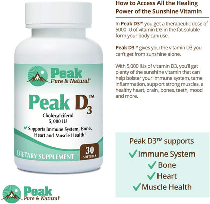 Peak Pure & Natural Colon Support & Peak D3