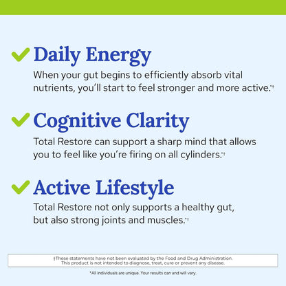 Gundry MD Total Restore & 24 Strain Probiotic Gut Health Bundle