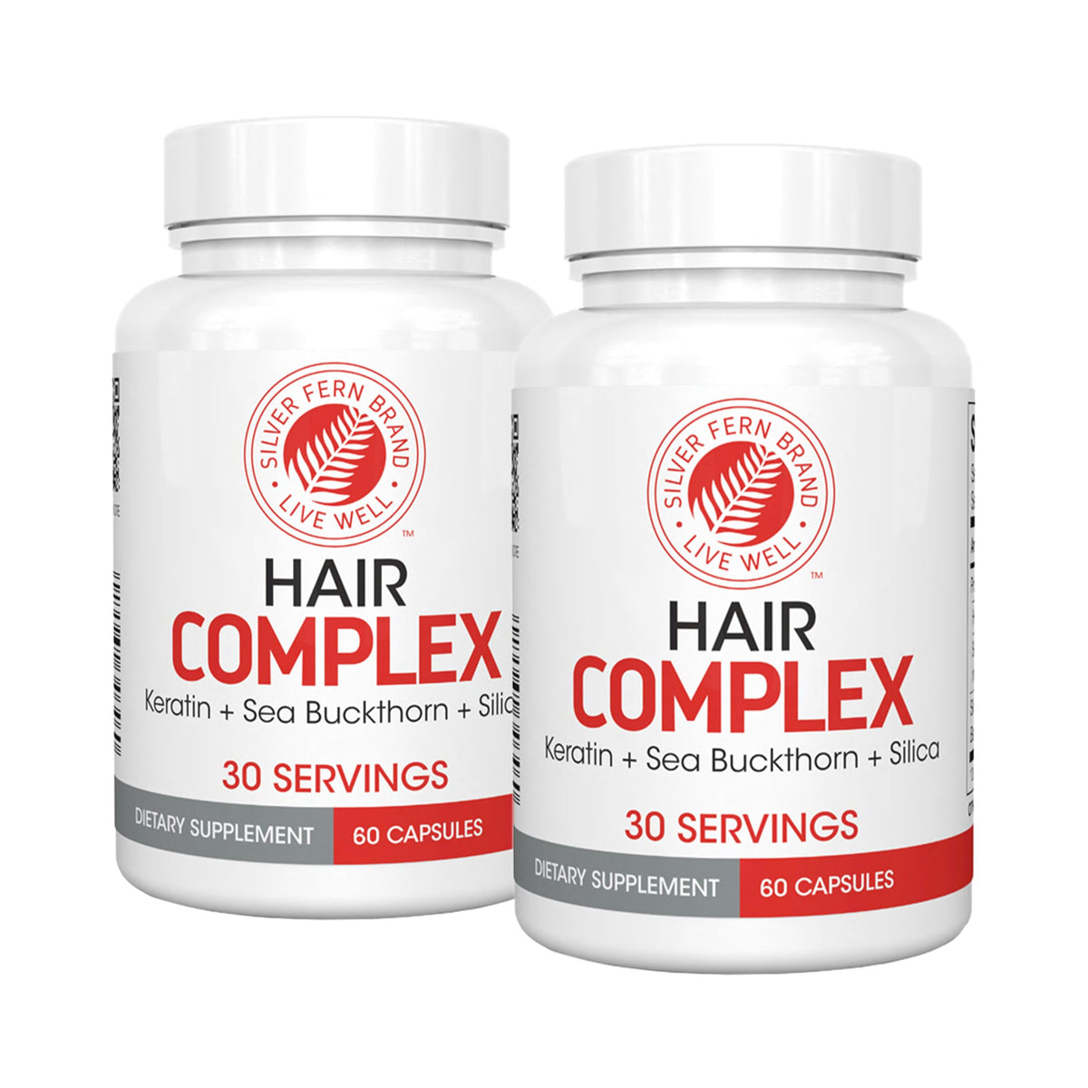 Silver Fern Hair Complex - Hair Supplement for Promoting Healthy Hair | Each Bottle Contains a 30-Day Powder Supply - 1 Bottle