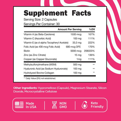Vital Vitamins Biotin Complex Capsules + NAD+ Supplement