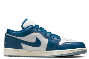 NIKE Air Jordan 1 Low SE Men's Shoes (FN5214-141, White/Blue Grey/Sail/Industrial Blue) Size 13