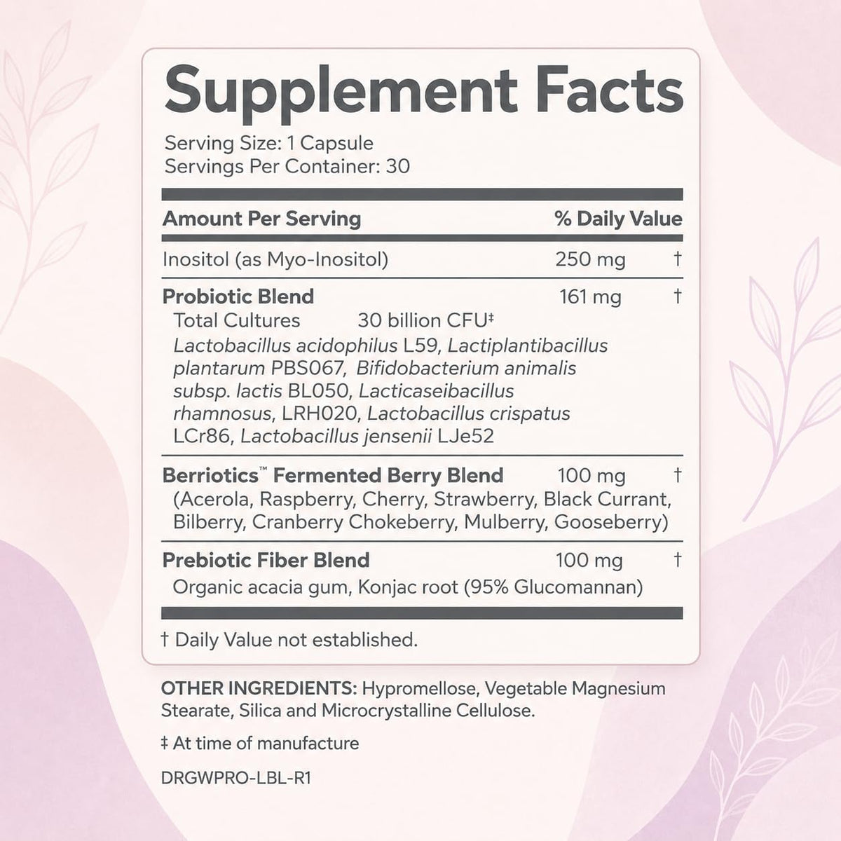 Gundry MD® Women's Total Probiotic with Inositol, 30 Capsules | Made with Women in Mind, Urinary Tract & Vaginal Support, Leaky Gut, Digestive Health, Horomone Support, No Animal Products